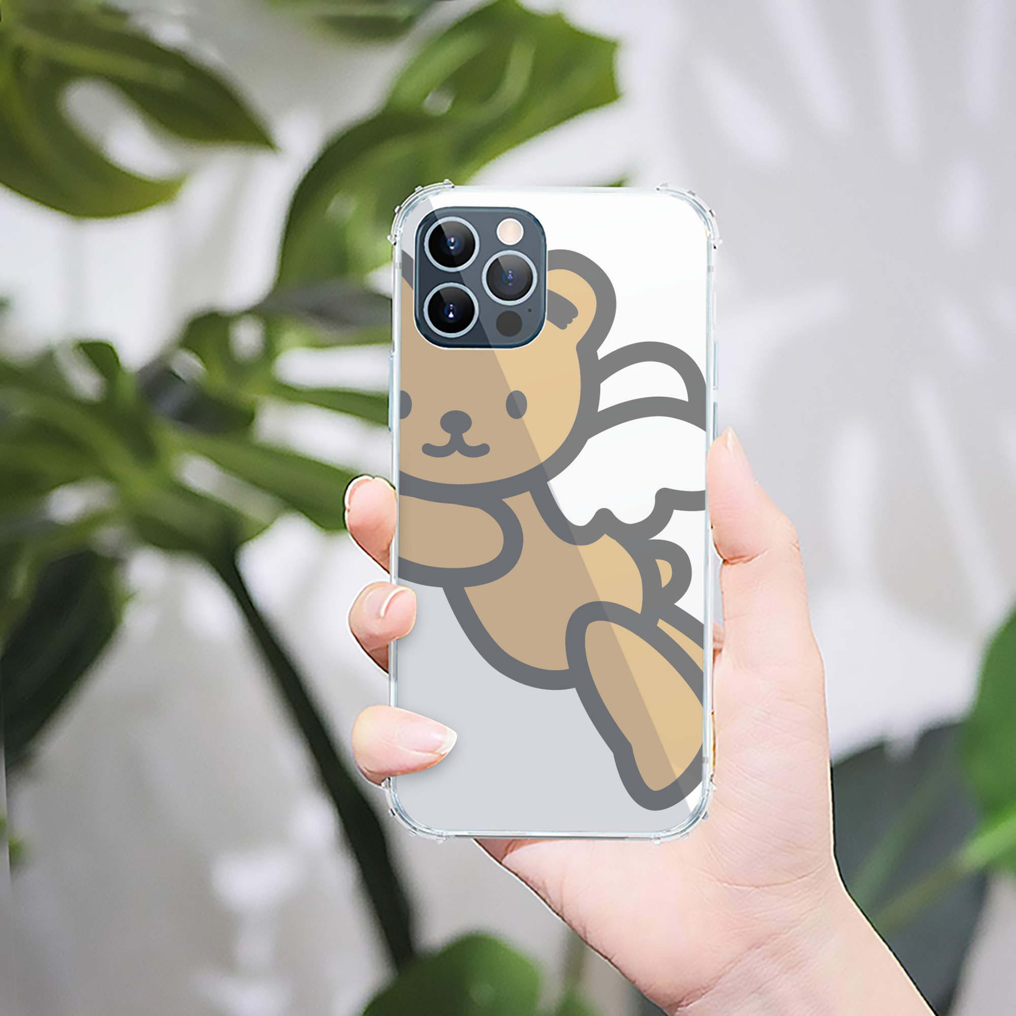 （画像用） Hello Kitty ハローキティ 【iPhone 12シリーズ対応】透明スマホケース（クリアソフトケース）